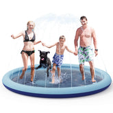 COMMOUDS Splash Pad for Kids and Dogs, Non-Slip Sprinkler Pad Thicken Pool Summer Outdoor Water Toys, Backyard Fountain Play Mat for Baby Toddlers Boys Girls Pet